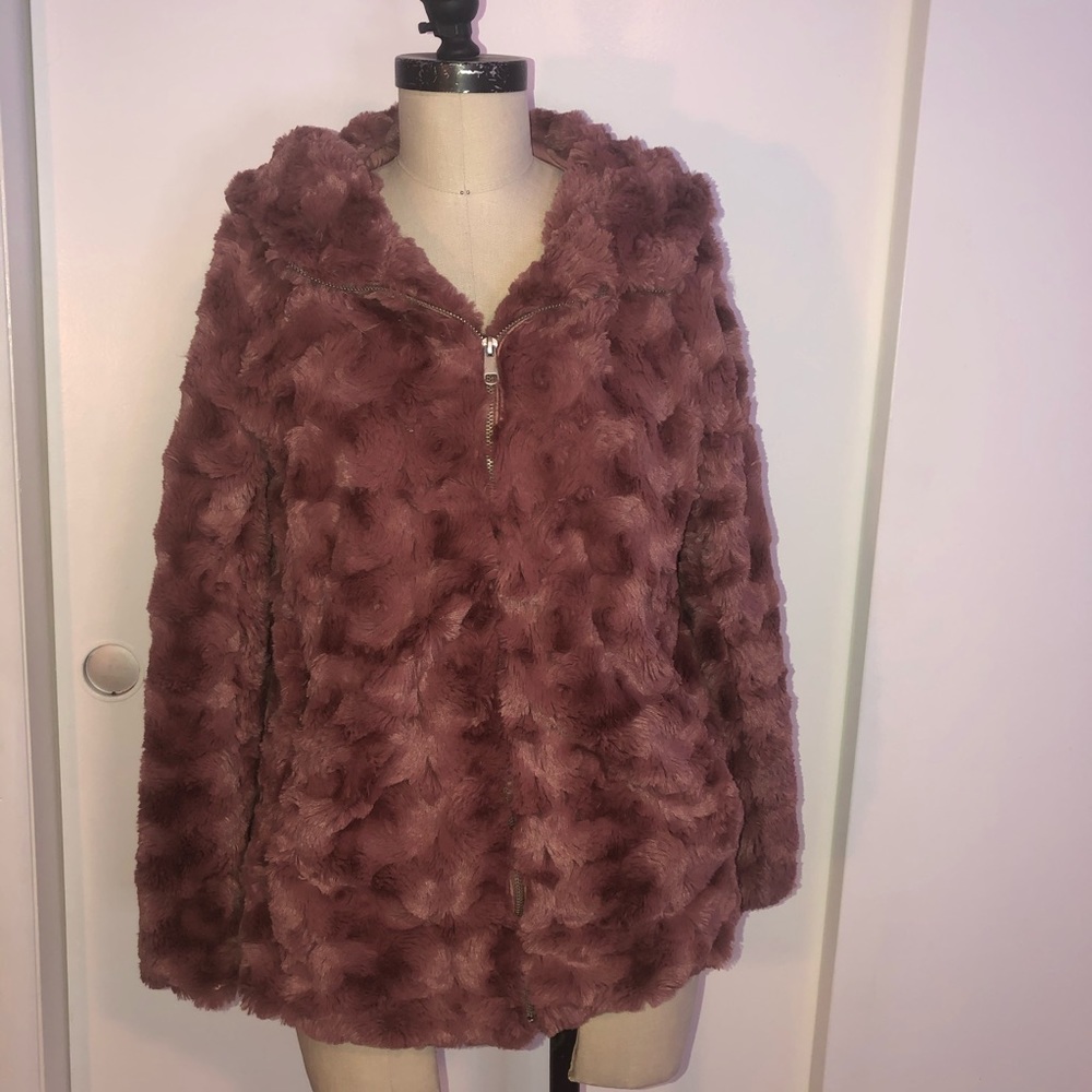 Fluffy peach colored Jacket